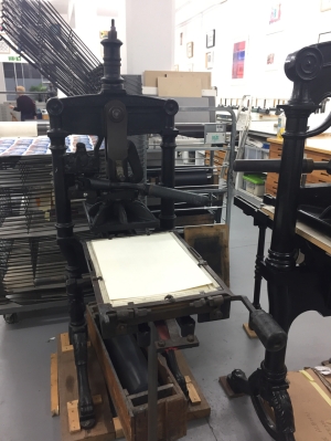 Albion press for relief printing